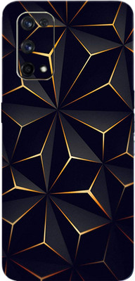 BUGGU Realme X7 Pro Mobile Skin(Ultra Super Black Abstract Shape Skin With High Matte Finish.)