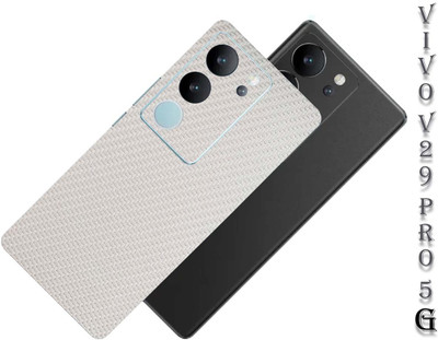 BugguSkin VIVO V29 PRO 5G, VIVO V29 PRO 5G, VIVO V29 PRO 5G Mobile Skin(Ultra White Carbon Fiber Skin With High Matte Finish.)