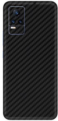 Vcare GadGets Vivo Y21e 5 G Mobile Skin(Fiber Carbon Black)