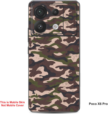 VYBE The Smart Choice Poco X6 Pro Camouflage Embossed Mobile Skin(Sanguine Brown 1)