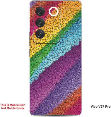 VYBE The Smart Choice Vivo V27 Pro Pattern Embossed Mobile Skin(Light Eggplant 6)