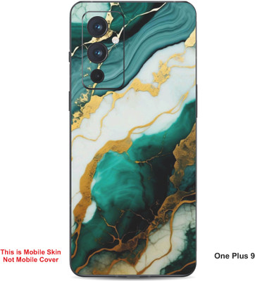 VYBE The Smart Choice One Plus 9 Abstract Embossed Mobile Skin(English Walnut A4)