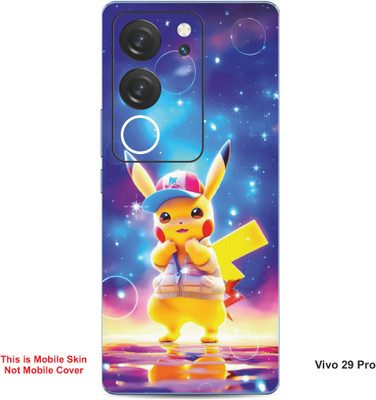 VYBE The Smart Choice Vivo 29 Pro Pikachu Embossed Mobile Skin(Butterfly Blue B2)