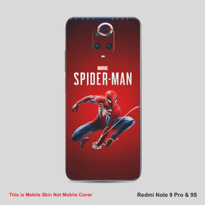 VYBE The Smart Choice Redmi Note 9S Spiderman Mobile Skin Mobile Skin(Red Brown A28)