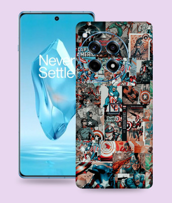 WeCre8 Skin's Oneplus 12R 5G Mobile Skin(Captain America Poster Multicolor Mobile Skin)