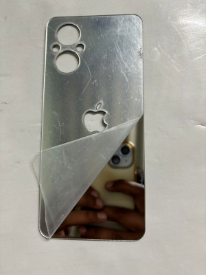 TWUAOP OPPO F21 PRO 5G MIRROR BACK PANNEL ACRYLIC SHEET Mobile Skin(Silver)