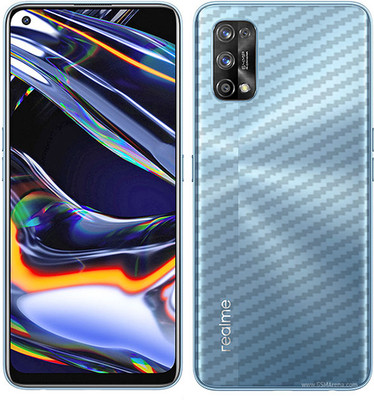 candeal mart Realme 7 Pro carbon fiber 3D back skin / sticker wrap / Protective film Mobile Skin(Transparent)