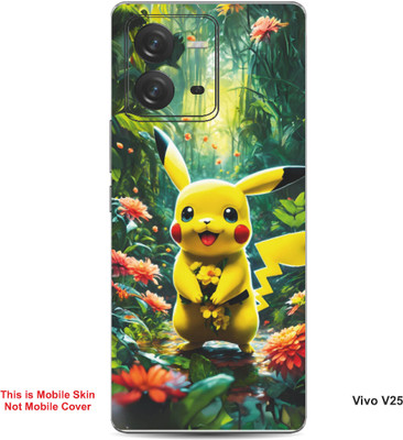 VYBE The Smart Choice Vivo V25 Pikachu Embossed Mobile Skin(Light Tan B3)