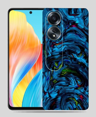 SkinoMania Oppo A58 Mobile Skin(Blue-Lava Multicolor Mobile skin)