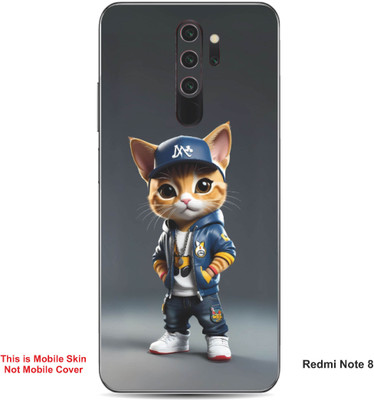 VYBE The Smart Choice Redmi Note 8 Super Cat Embossed Mobile Skin(Gravel A1)