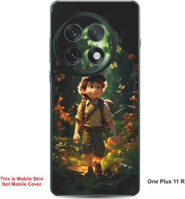 VYBE The Smart Choice One Plus 11R Animated Little Boy Mobile Skin(Light Moss Green 27)