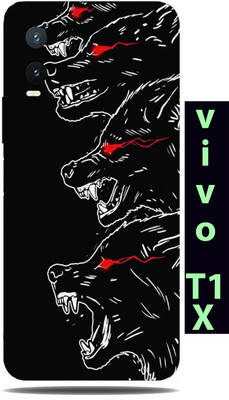 TJ CREATION Vivo T1x Mobile Skin(Ultra Super Angry Wolf Skin With High Matte Finish.)