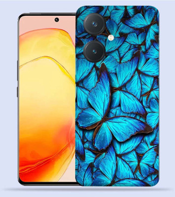 Mclaxa Vivo Y27 4G Blue Butterfly Mobile Skin(Blue Butterfly)
