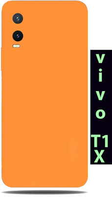 TJ CREATION Vivo T1x Mobile Skin(Ultra Super Orange Matte Skin With High Matte Finish.)