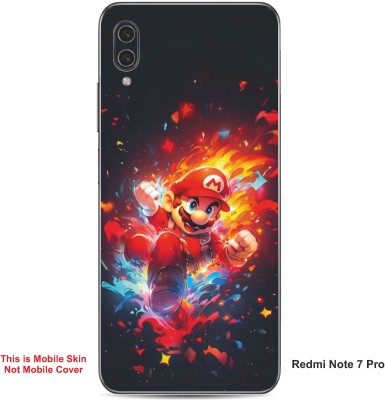 VYBE The Smart Choice Redmi Note 7 Pro Super Mario Embossed Mobile Skin(Lava Red A1)