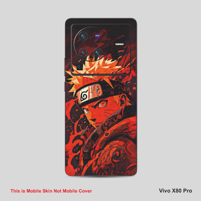 VYBE The Smart Choice Vivo X80 Pro Naruto Mobile Skin Mobile Skin(Reddish Orange A10)