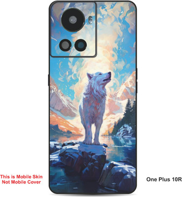 VYBE The Smart Choice One Plus 10R Wolves Embossed Mobile Skin(Jordy Blue 30)