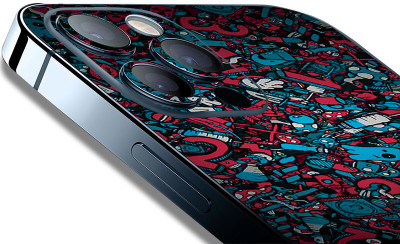 FCS Huawei Enjoy 20 SE Printed Back skin Mobile Skin(Red Blue Texture)