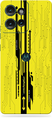 WeCre8 Skin's Motorola Edge 50 5G Mobile Skin(Yellow-CyberPunk)