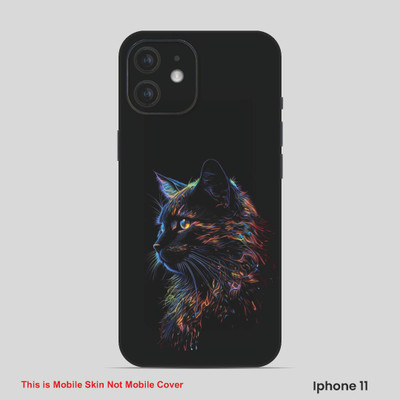VYBE The Smart Choice iPhone 11 Cat Embossed Mobile Skin(Deep Coffee 9)