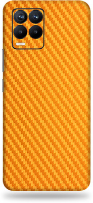 TJ CREATION REALME 8S 5G Mobile Skin(Ultra Super Golden Carbon Fiber Skin With High Matte Finish.)