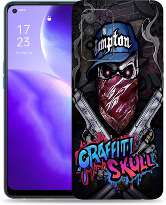 Skinex Oppo Reno 5Z 5g Mobile Skin(Black Wrap With Full Cut)