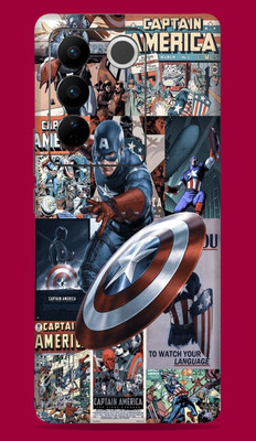 SkinoMania Vivo V27 Pro 5G Mobile Skin(Multicolor Captain Comic)