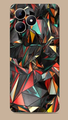 SkinoMania Realme C53 Mobile Skin(polygon-red Multicolor Mobile Skin)