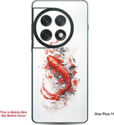 VYBE The Smart Choice One Plus 11 Fish Embossed Mobile Skin(Pastel Orange 32)