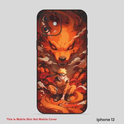 VYBE The Smart Choice iPhone 12 Naruto Embossed Mobile Skin(Crater Red 21)