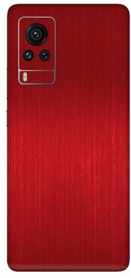 Vcare GadGets Vivo X60 Pro Mobile Skin(Dark Red Brushed)