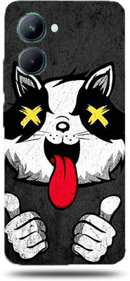 TJ CREATION REALME C33 Mobile Skin(Ultra Super Crazy Cat Skin With High Matte Finish.)