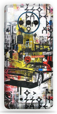 AsSkin Oneplus 7T Mobile Skin(Spot Car Back Skin With High Matte Finish)