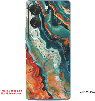 VYBE The Smart Choice Vivo 29 Pro Abstract Embossed Mobile Skin(Greenush Blue 2)
