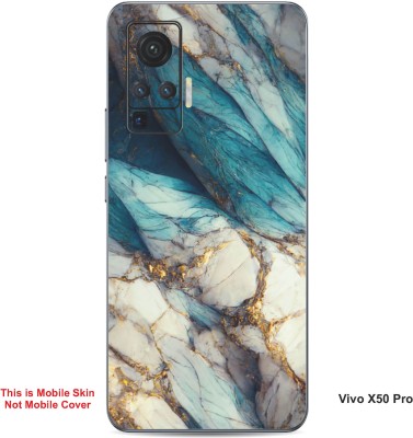 VYBE The Smart Choice Vivo X50 Pro Art Embossed Mobile Skin(Hippie Blue 9)