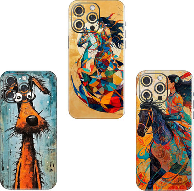 wrap craft IPHONE 13 PRO MAX COMBO (PACK OF 3) Premium Vinyl BACK Mobile Skin(Multicolor)