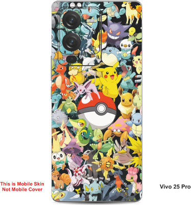 VYBE The Smart Choice Vivo 25 Pro Pokemon Embossed Mobile Skin(Sun Yellow Multi B1)