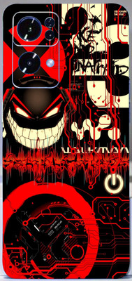 BugguSkin OPPO Reno7 Pro, Oppo Reno 7 Pro 5G, oppo reno 7 pro Mobile Skin(Ultra Square Red Graffiti Skin With High Matte Finish.)