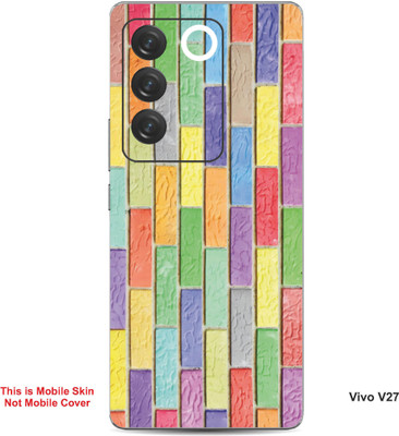 VYBE The Smart Choice Vivo V27 Pattern Embossed Mobile Skin(Moonstone Blue 5)
