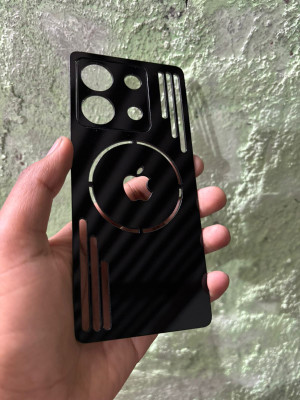 TWUAOP REDMI NOTE 13 PRO 5G MIRROR BACK PANNEL ACRYLIC SHEET Mobile Skin(Black)