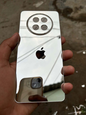 TWUAOP REALME 12 5G MOBILE SKIN ACRYLIC SHEET MIRROR BACK PANNEL APPLE Mobile Skin(Silver)