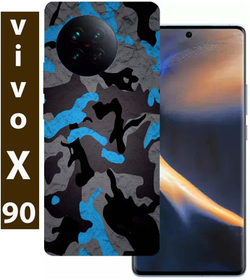 BugguSkin Vivo X90 Mobile Skin(Ultra Super Camouflage Military Blue Skin With High Matte Finish.)