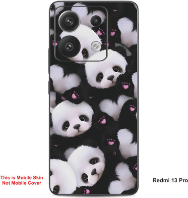 VYBE The Smart Choice Redmi 13 Pro Panda Embossed Mobile Skin(Black & White 8)