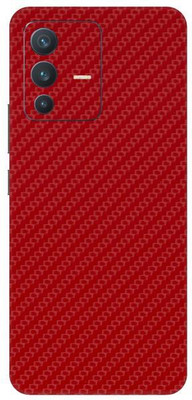 Vcare GadGets Fiber Carbon Red vivo V23 5G Mobile Skin(Fiber Carbon Red)