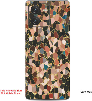 VYBE The Smart Choice Vivo V25 Pattern Embossed Mobile Skin(Oyster Pink 4)