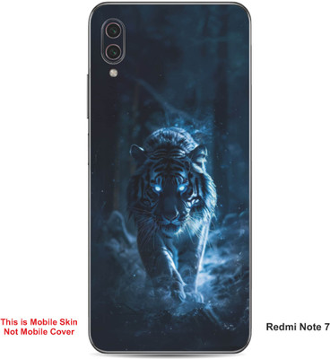 VYBE The Smart Choice Redmi Note 7 Tiger Embossed Mobile Skin(Blue & Black 13)