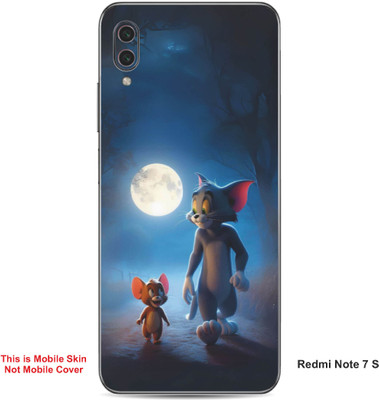 VYBE The Smart Choice Redmi Note 7S Tom & Jerry Embossed Mobile Skin(Dark Slate Grey A1)