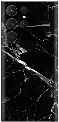 Orgic India Samsung S23 Ultra Mobile Skin(Black Marble)