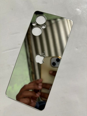 TWUAOP OPPO F21 PRO 5G MIRROR BACK PANNEL ACRYLIC SHEET Mobile Skin(Silver)