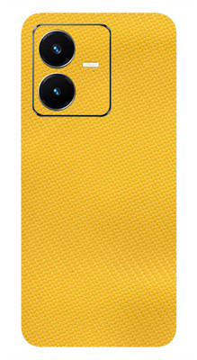 Pochanki Vivo Y22 Mobile Skin(Ultra Super Real Yellow Carbon Skin With Matte Finish.)
